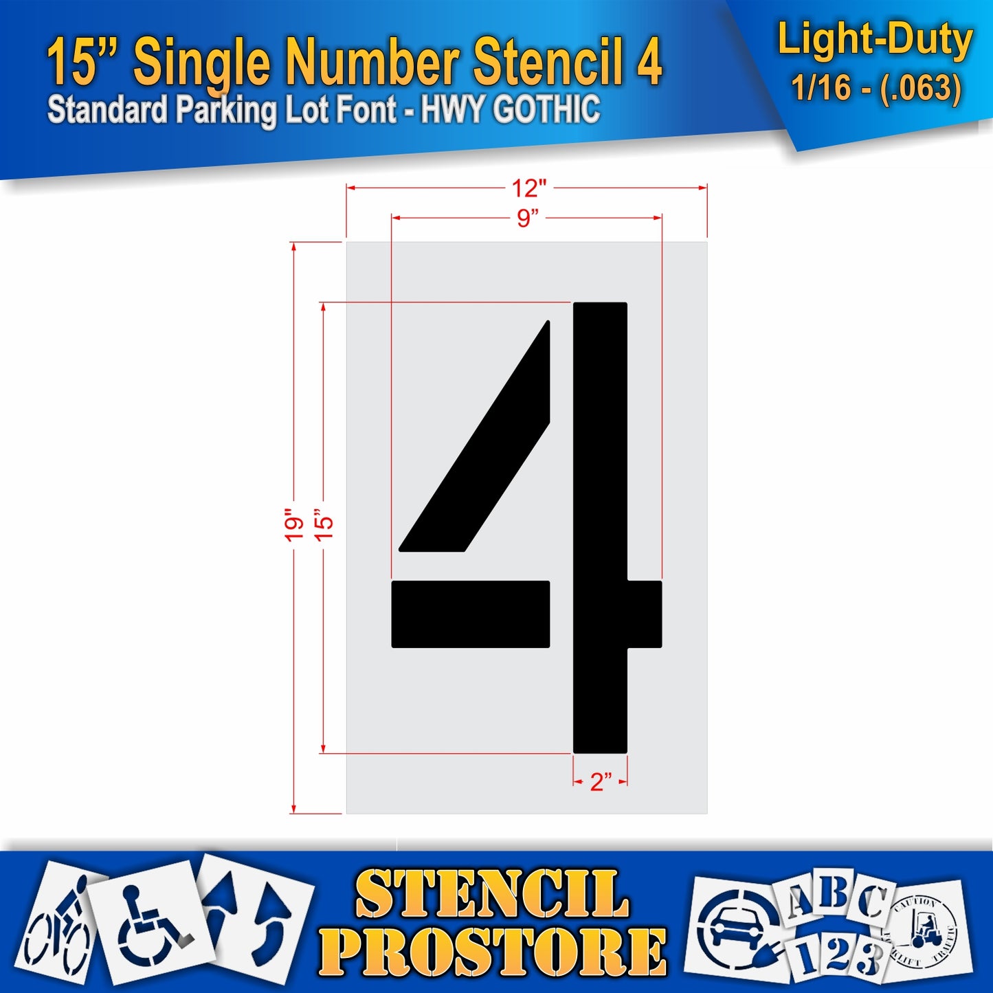 15" Number Kit Stencil