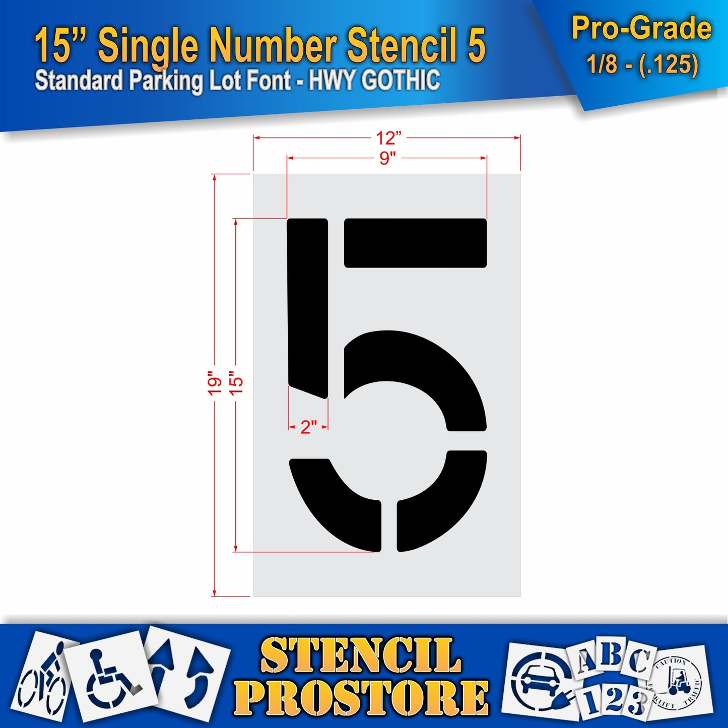 15" Number Kit Stencil