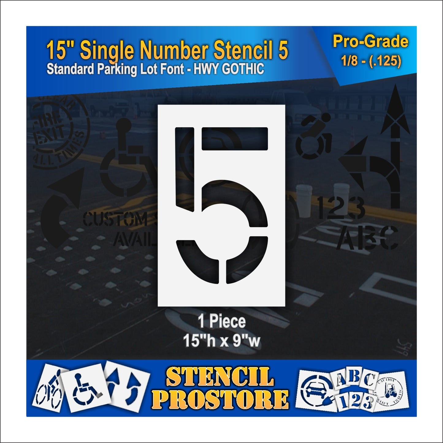 15" Number Kit Stencil