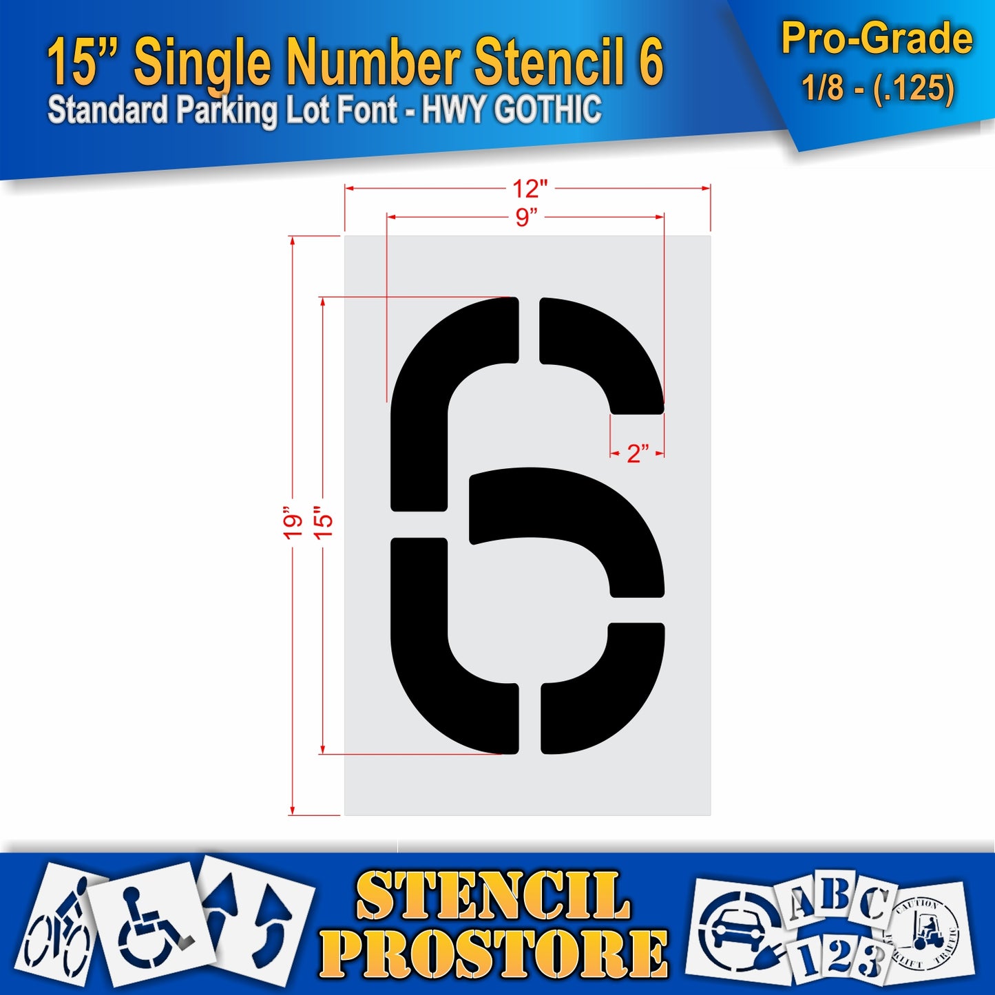 15" Number Kit Stencil