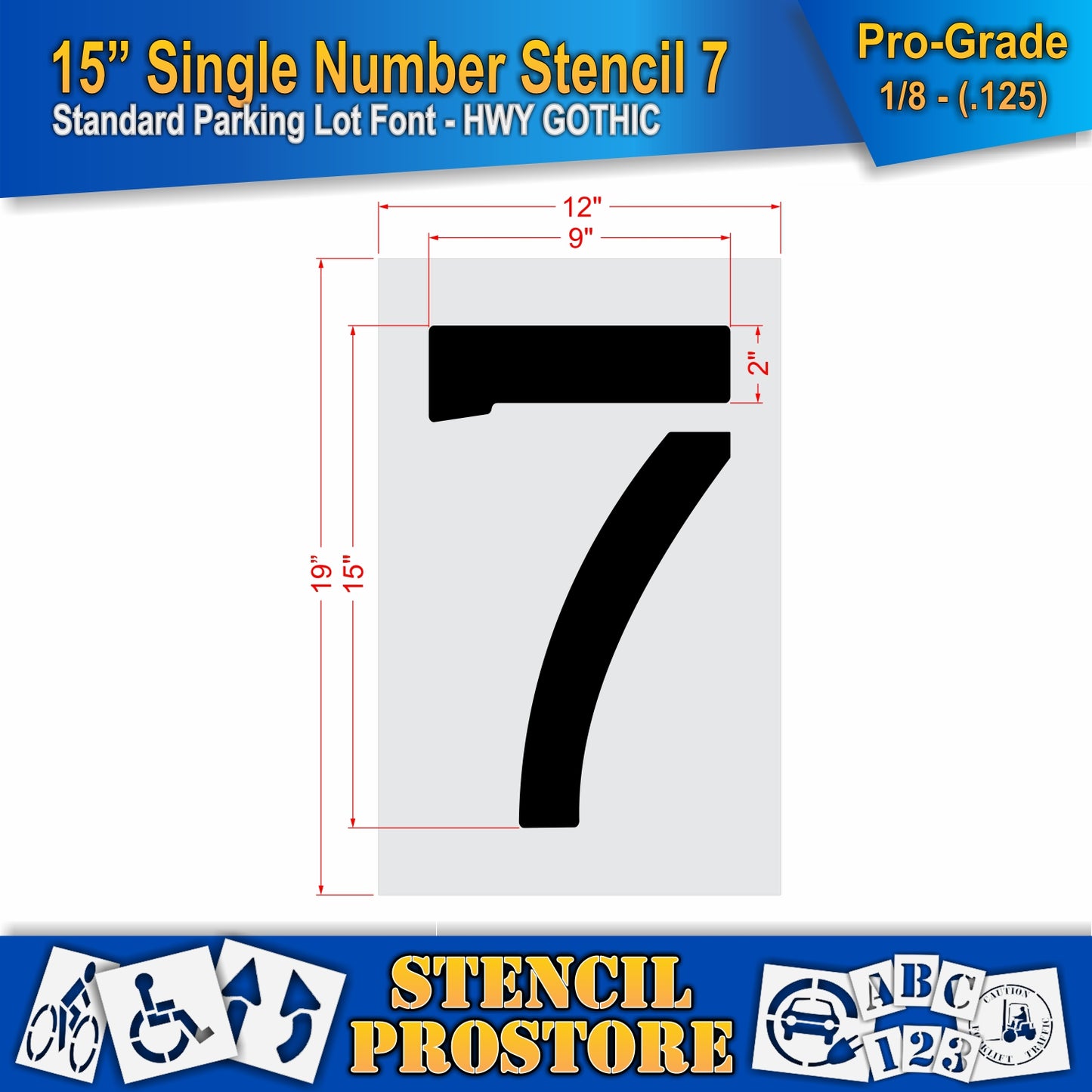 15" Number Kit Stencil