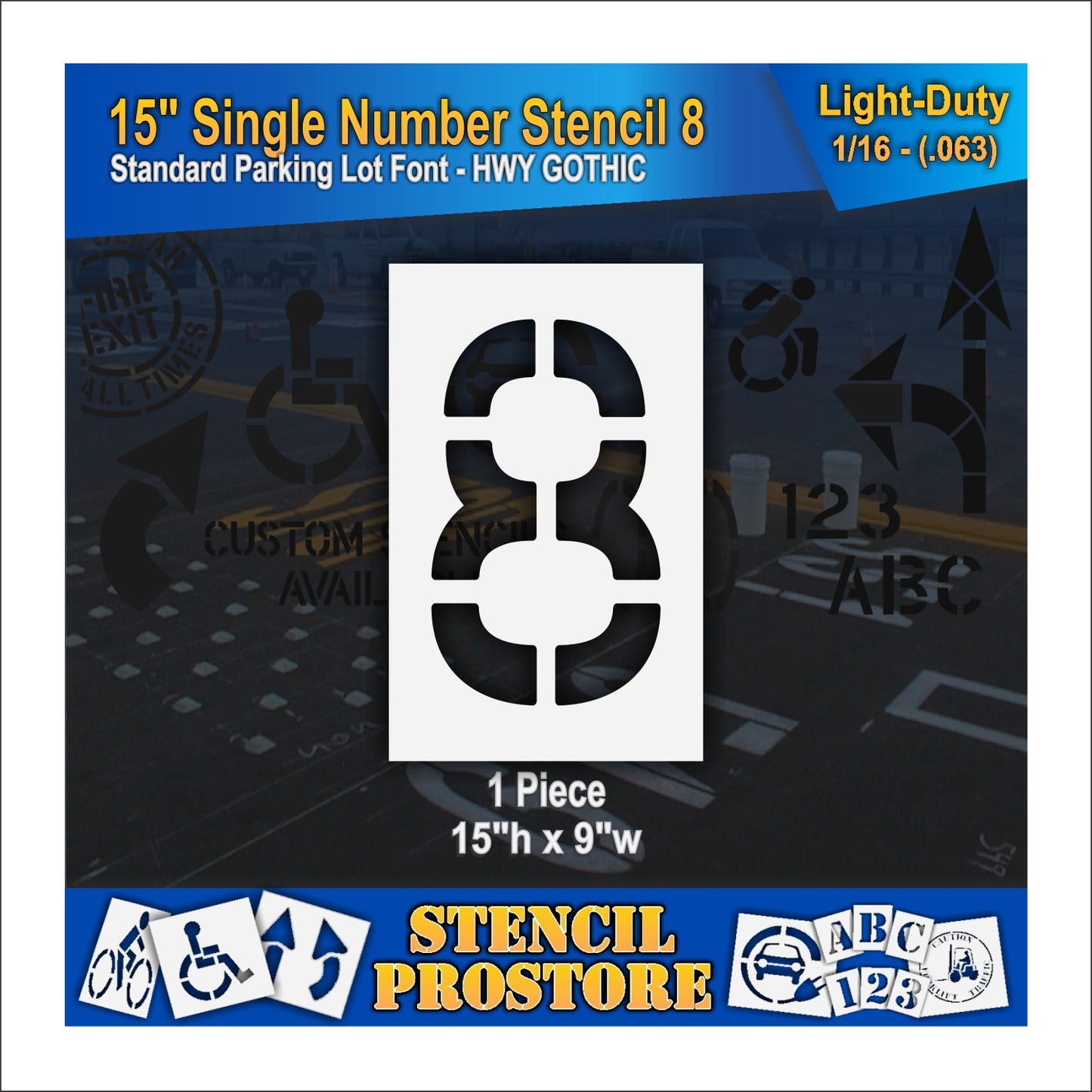 15" Number Kit Stencil