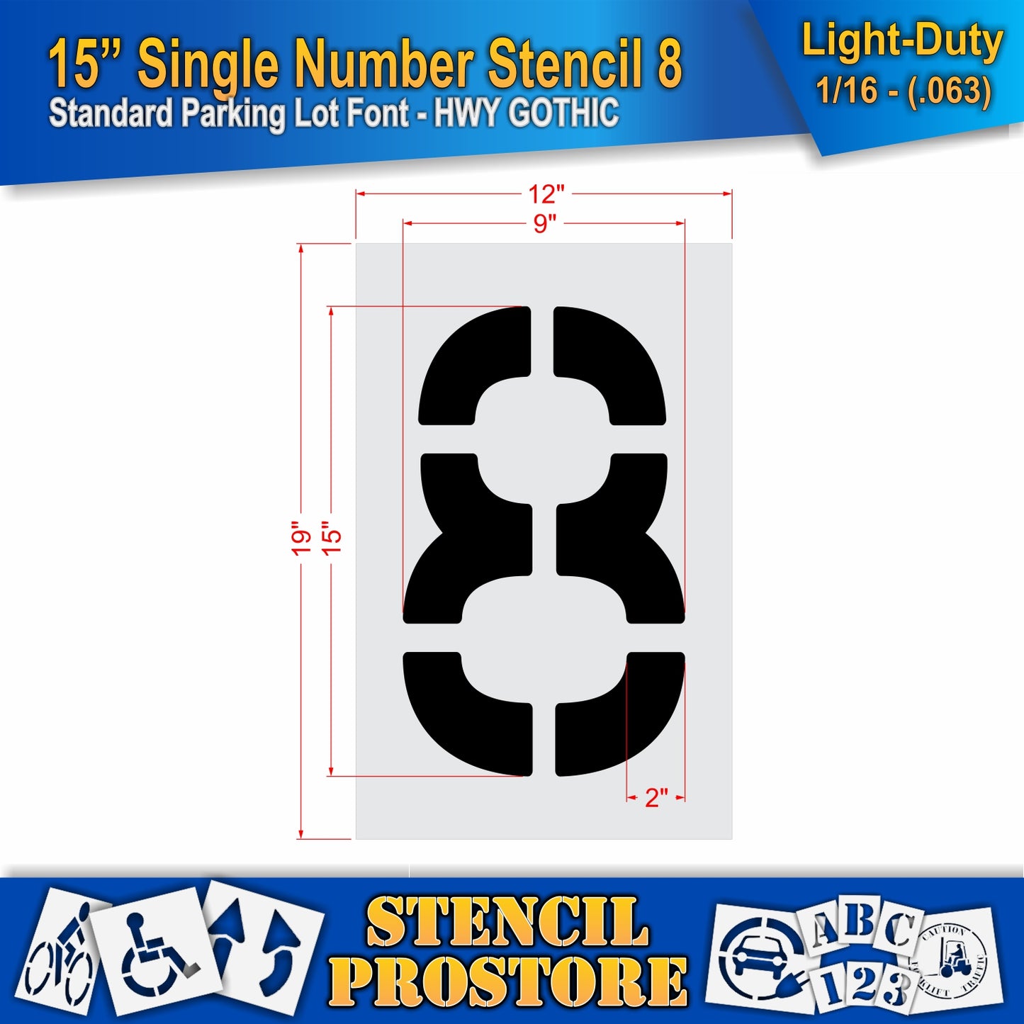 15" Number Kit Stencil