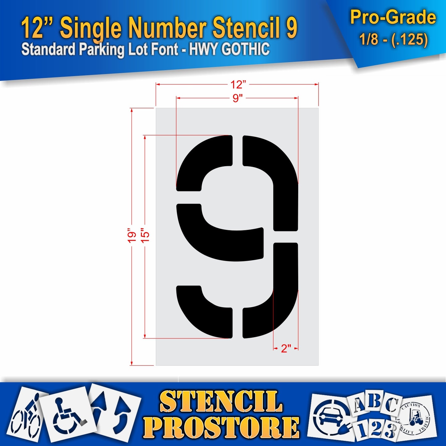 15" Number Kit Stencil