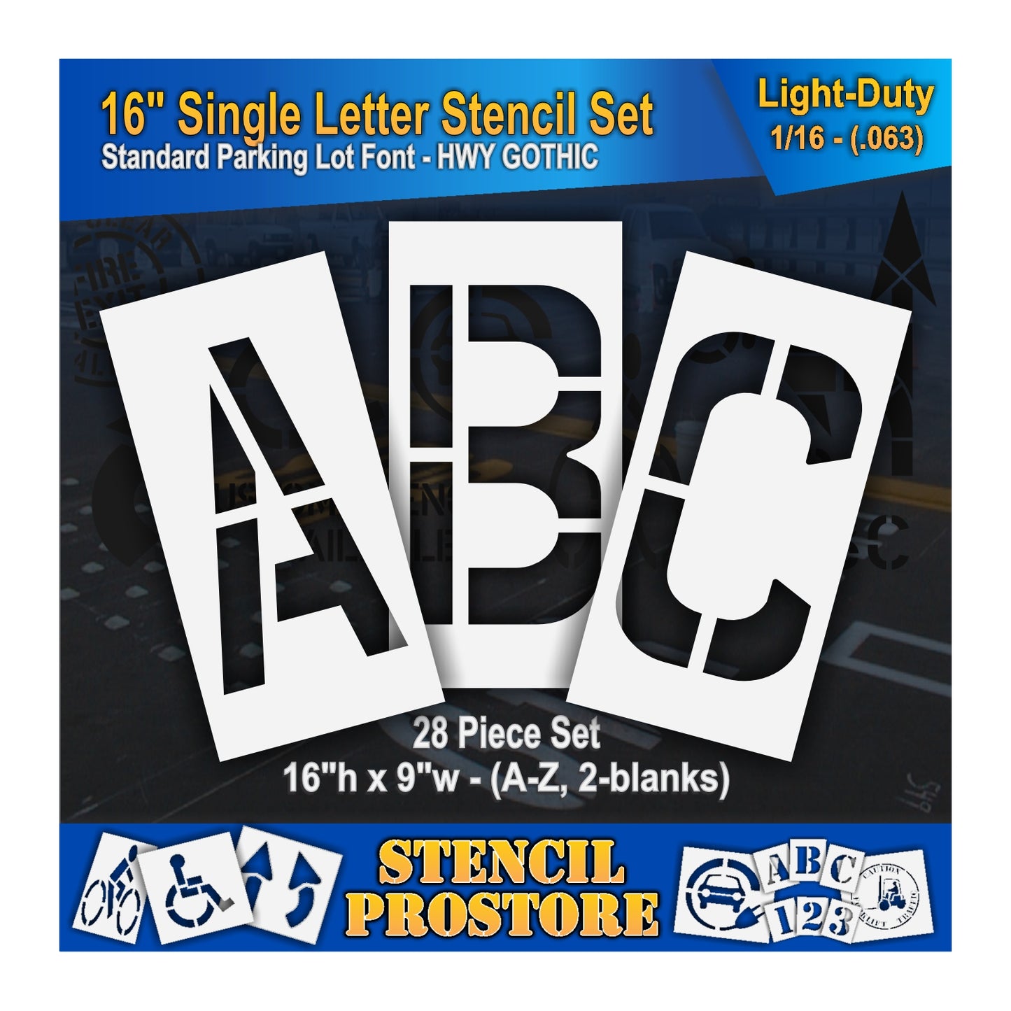 16" Alphabet Kit Stencil