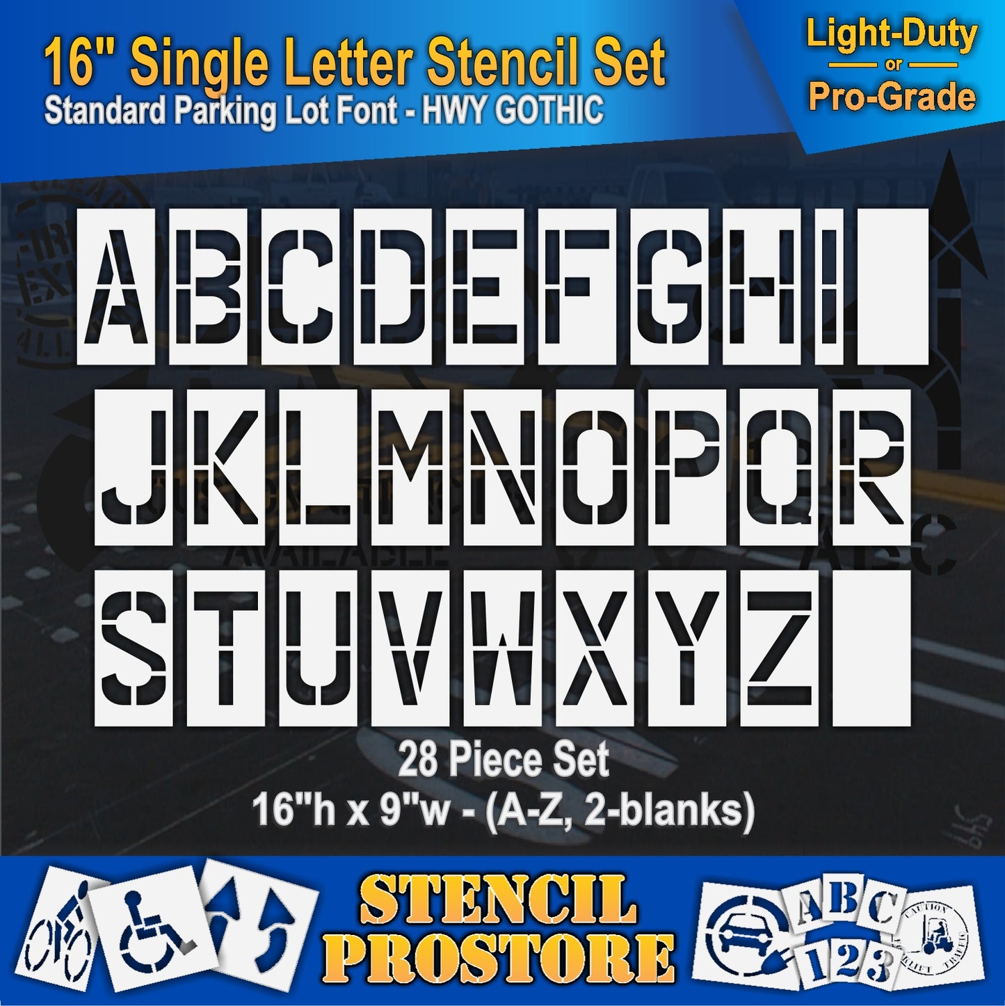 16" Alphabet Kit Stencil