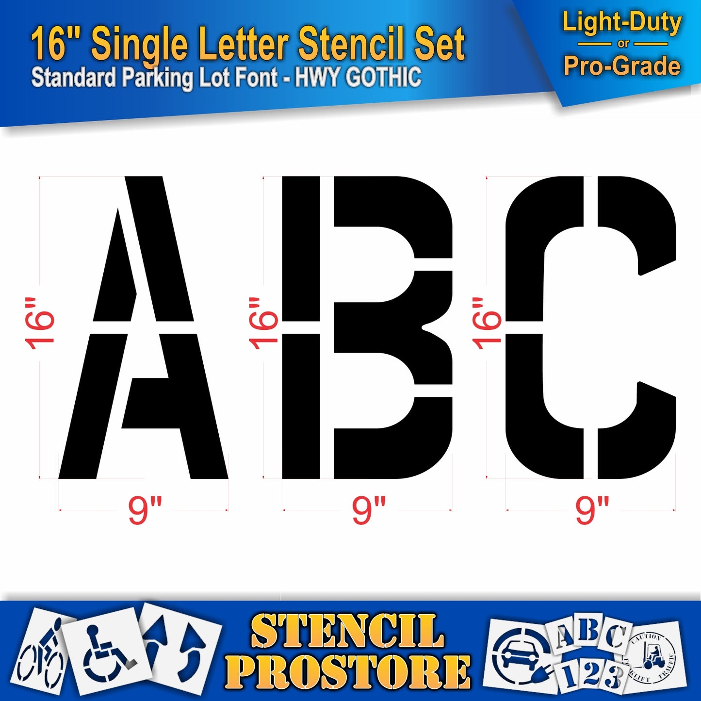 16" Alphabet Kit Stencil