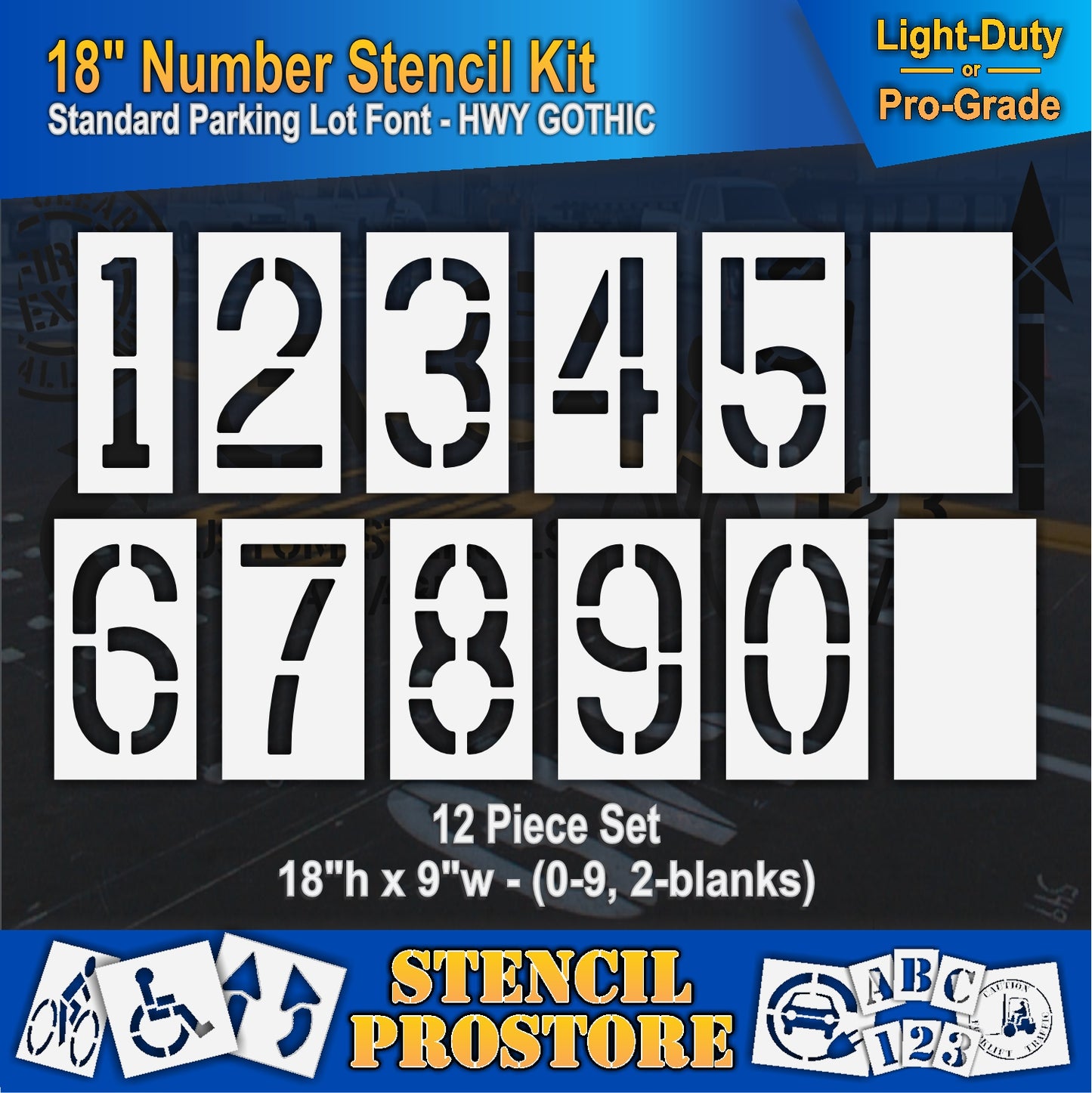 18" Number Kit Stencil