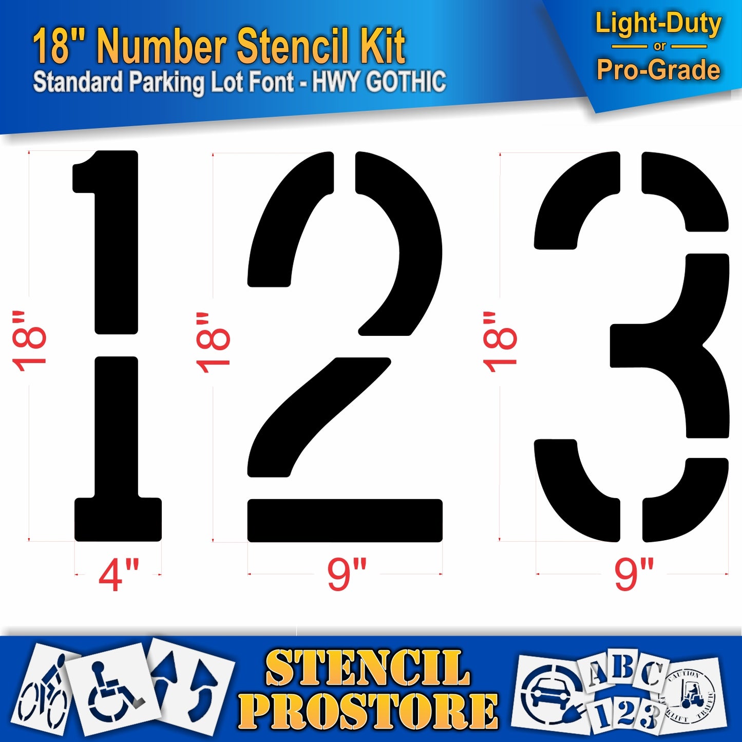 18" Number Kit Stencil