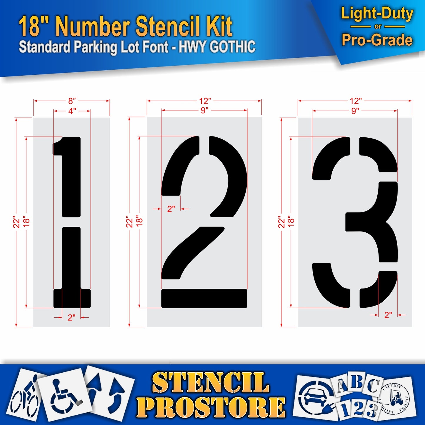 18" Number Kit Stencil