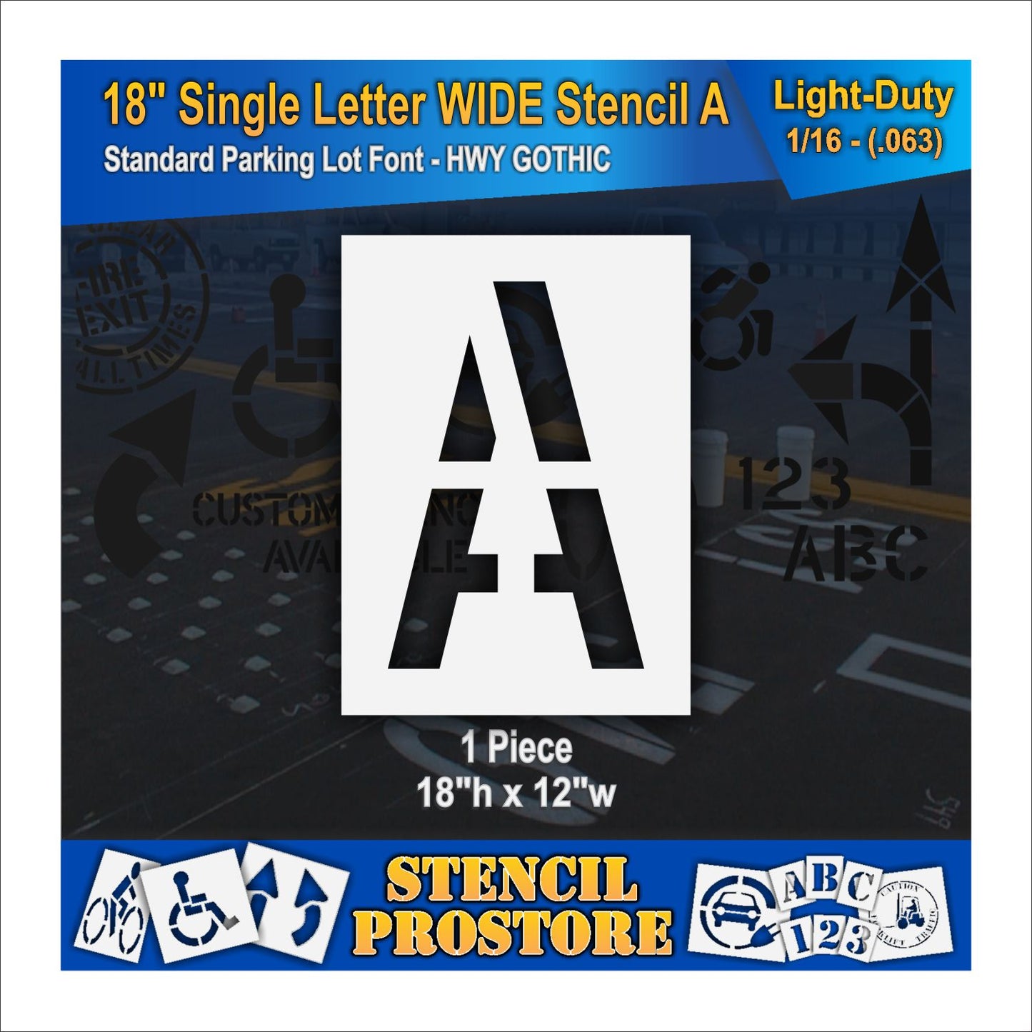 18" Wide Alphabet Kit Stencil