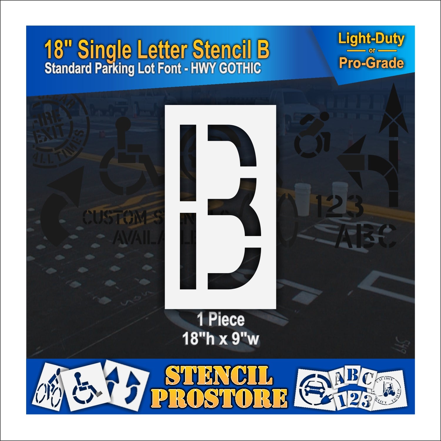 18" single letter B stencil