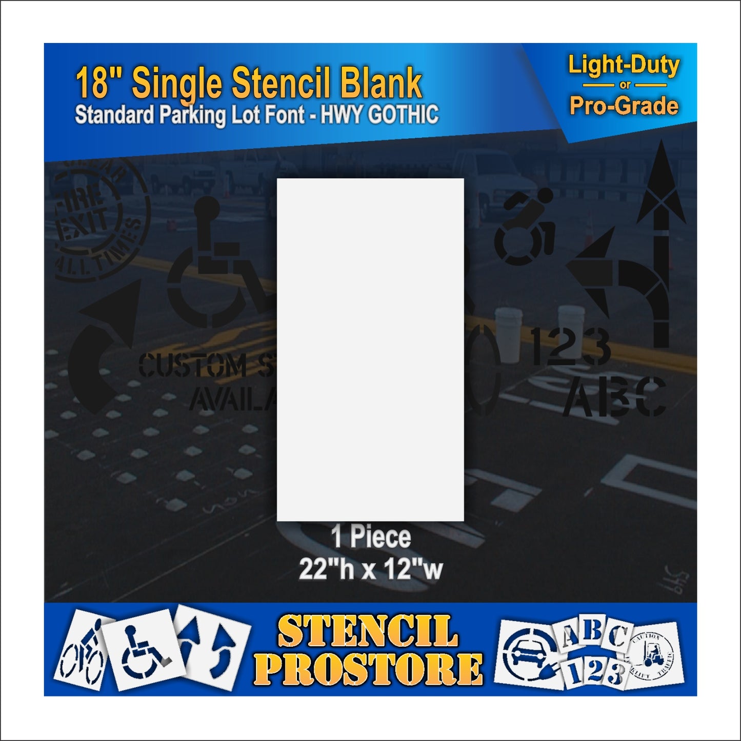 22"x12" Blank stencil