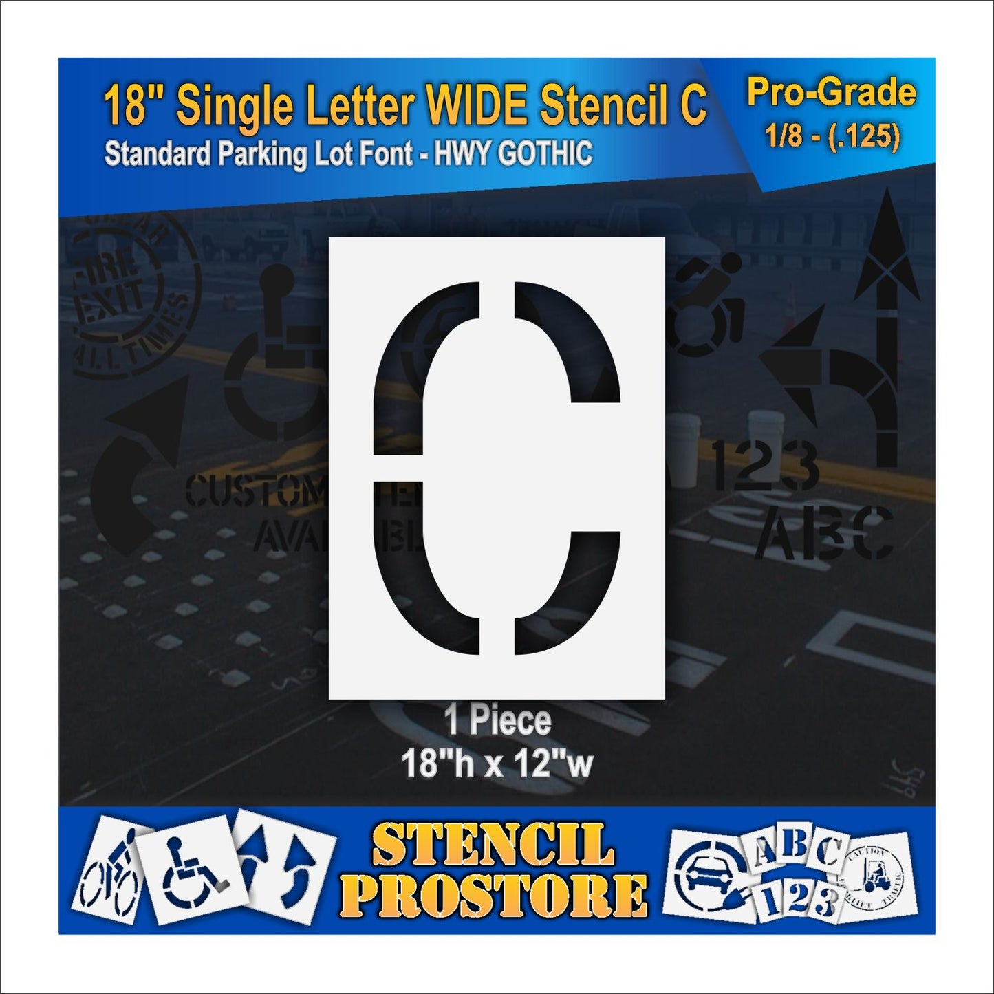 18" Wide Alphabet Kit Stencil