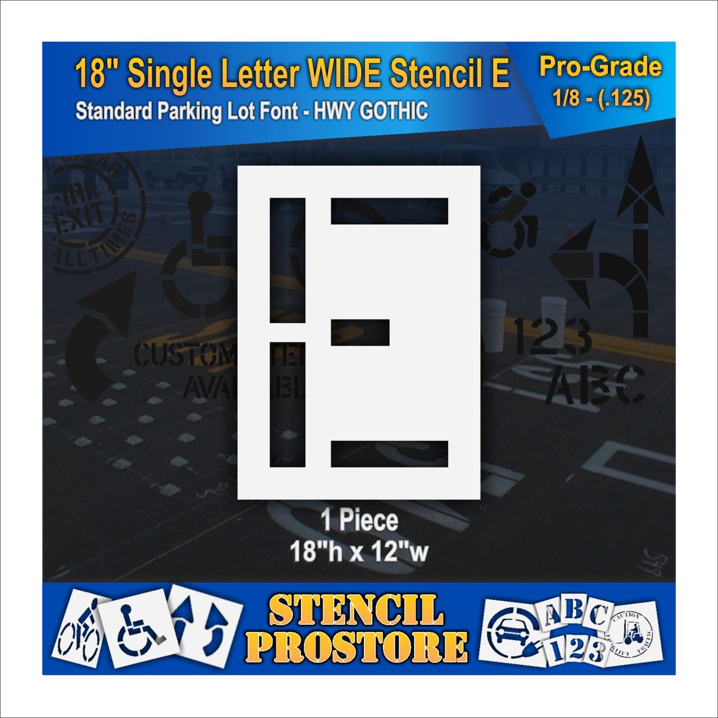 18" Wide Alphabet Kit Stencil