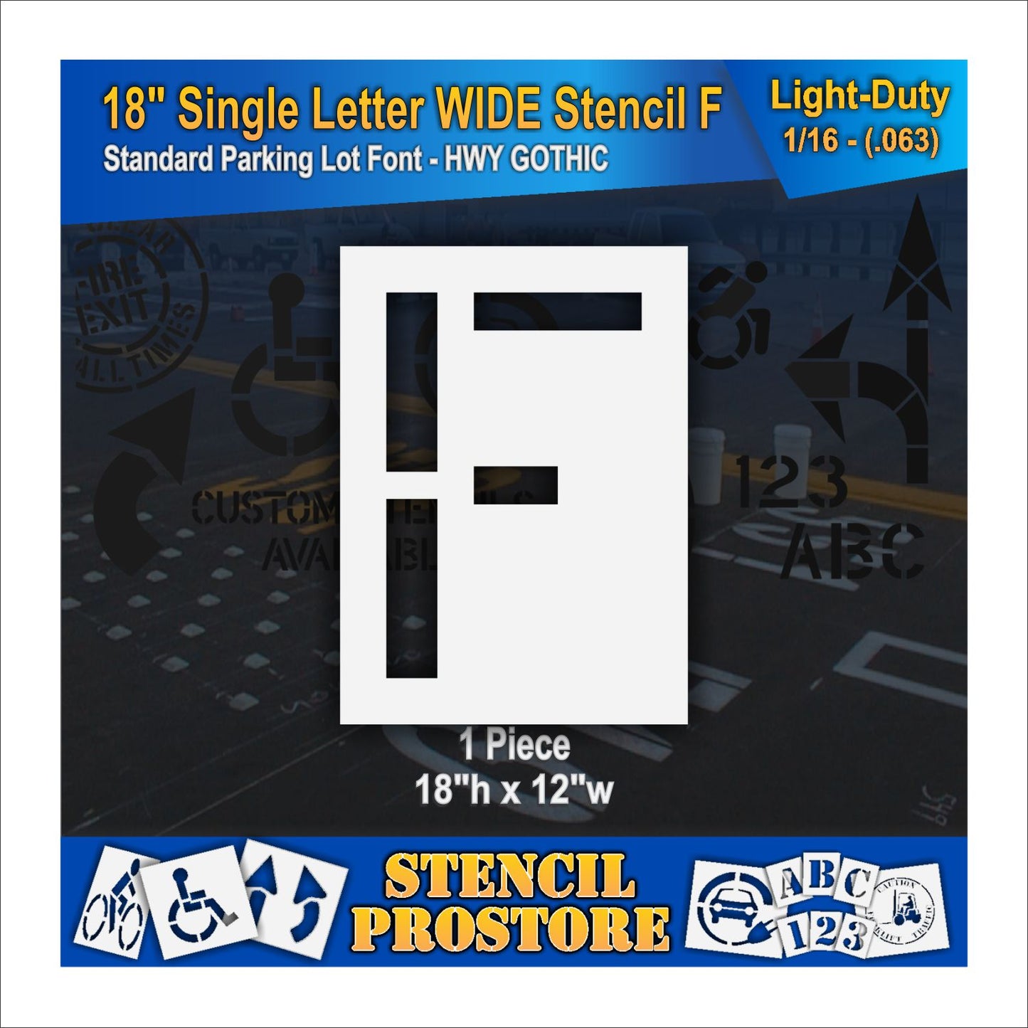 18" Wide Alphabet Kit Stencil