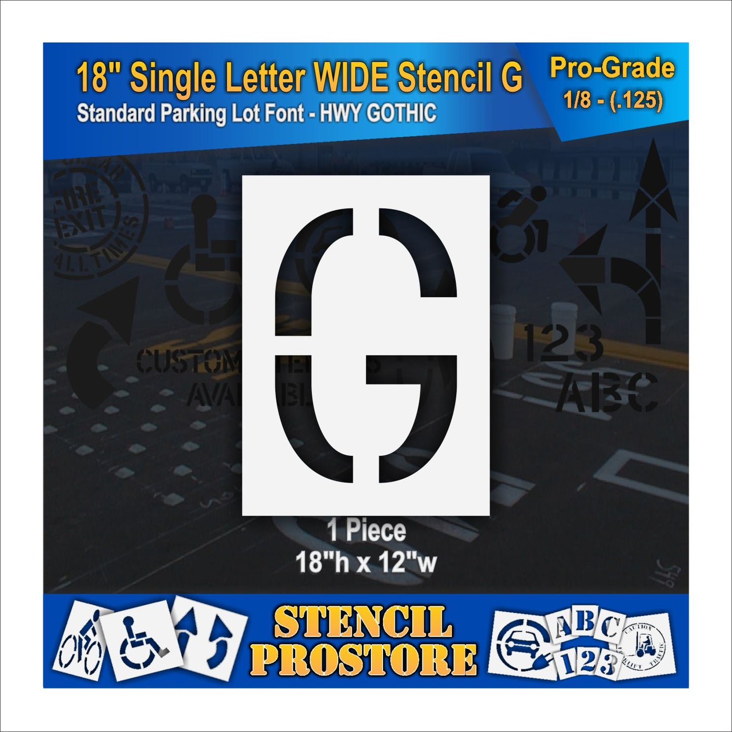 18" Wide Alphabet Kit Stencil