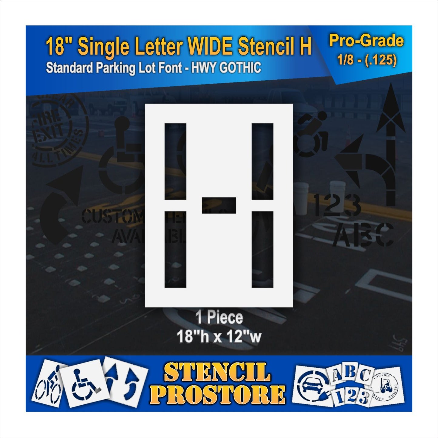 18" Wide Alphabet Kit Stencil