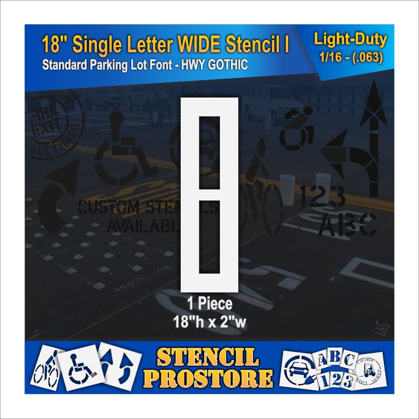 18" Wide Alphabet Kit Stencil