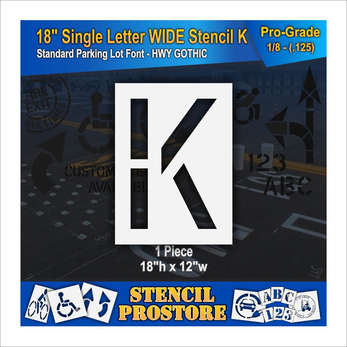 18" Wide Alphabet Kit Stencil