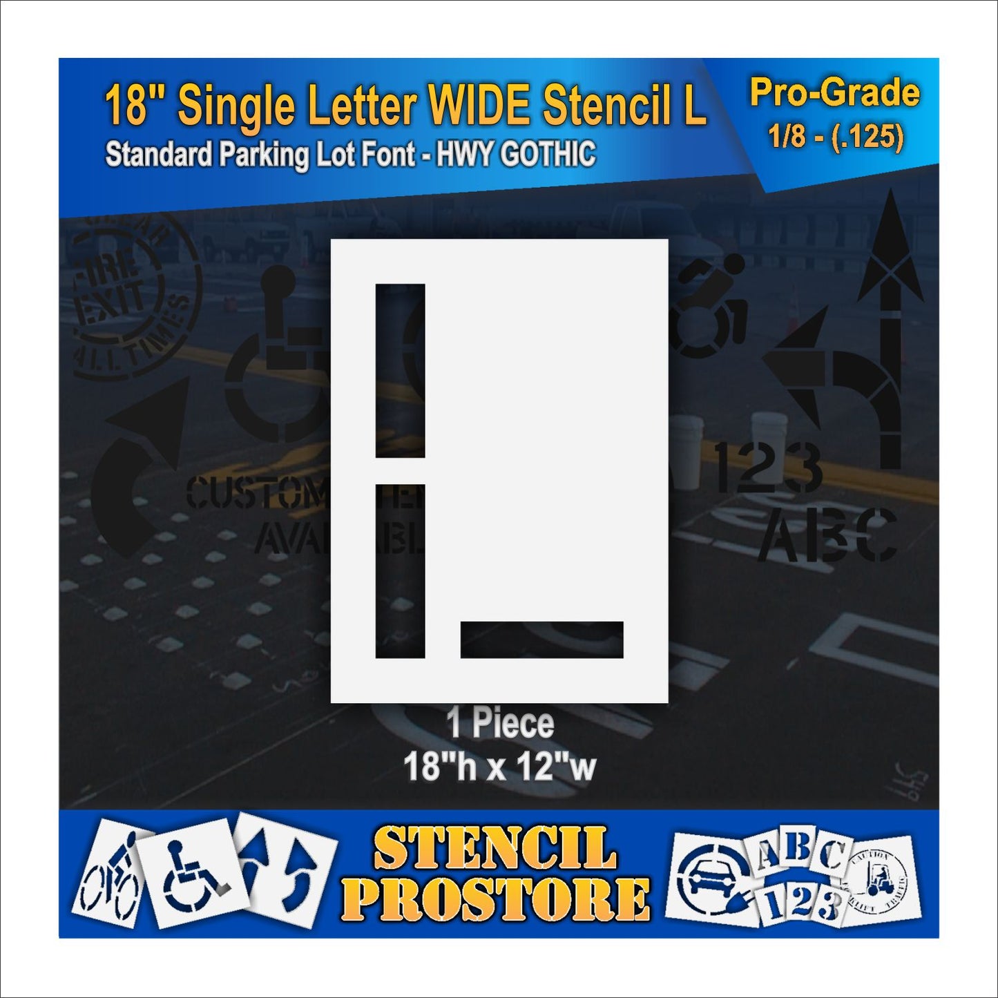 18" Wide Alphabet Kit Stencil