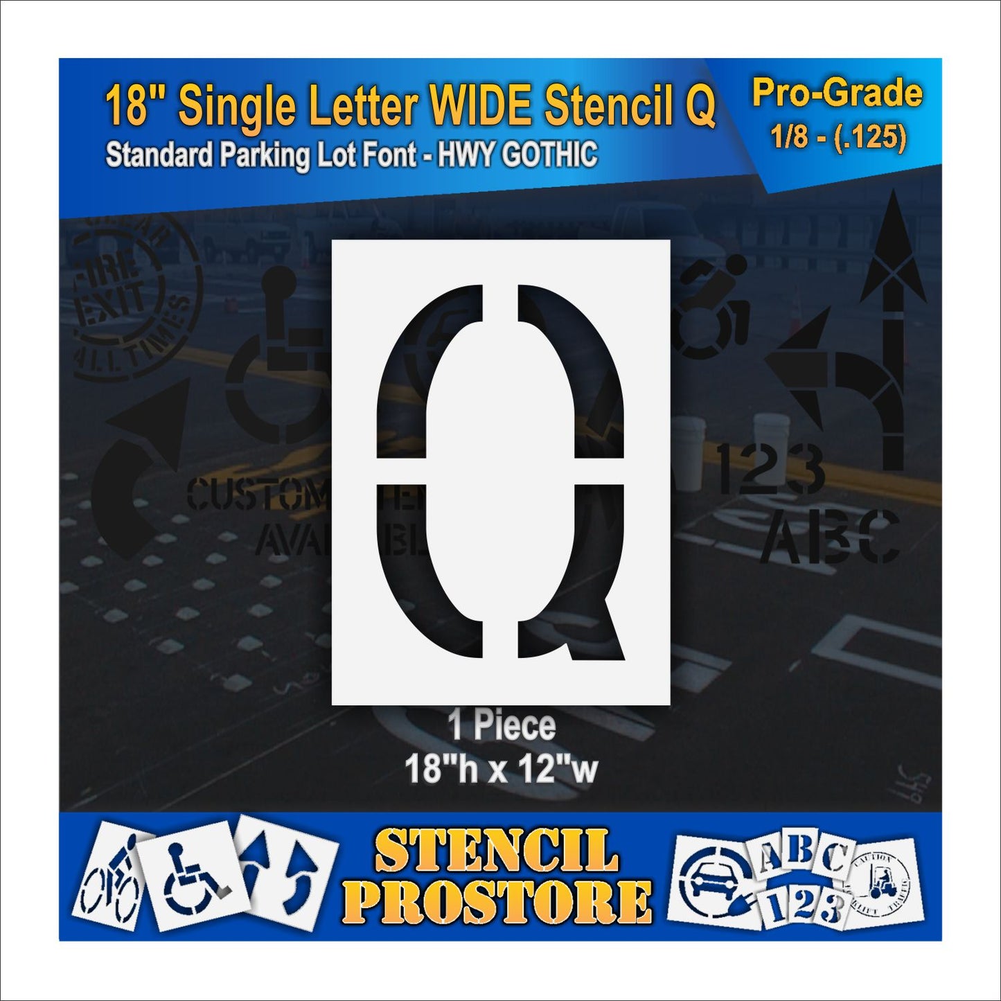 18" Wide Alphabet Kit Stencil