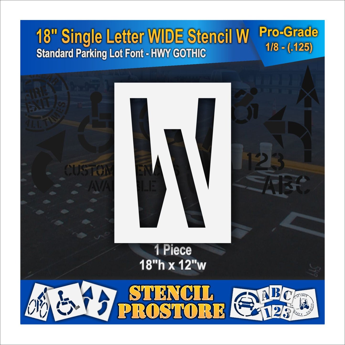 18" Wide Alphabet Kit Stencil