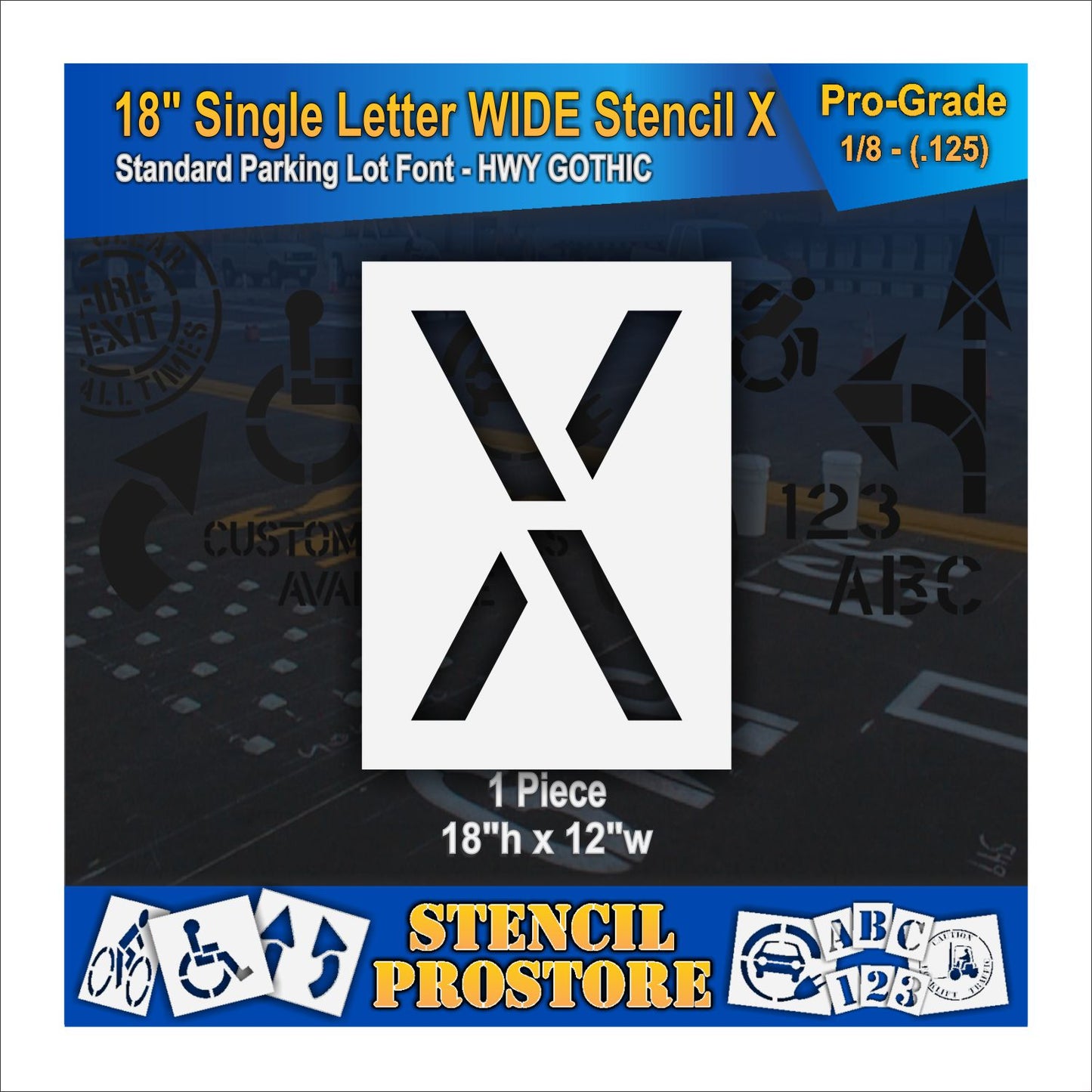 18" Wide Alphabet Kit Stencil