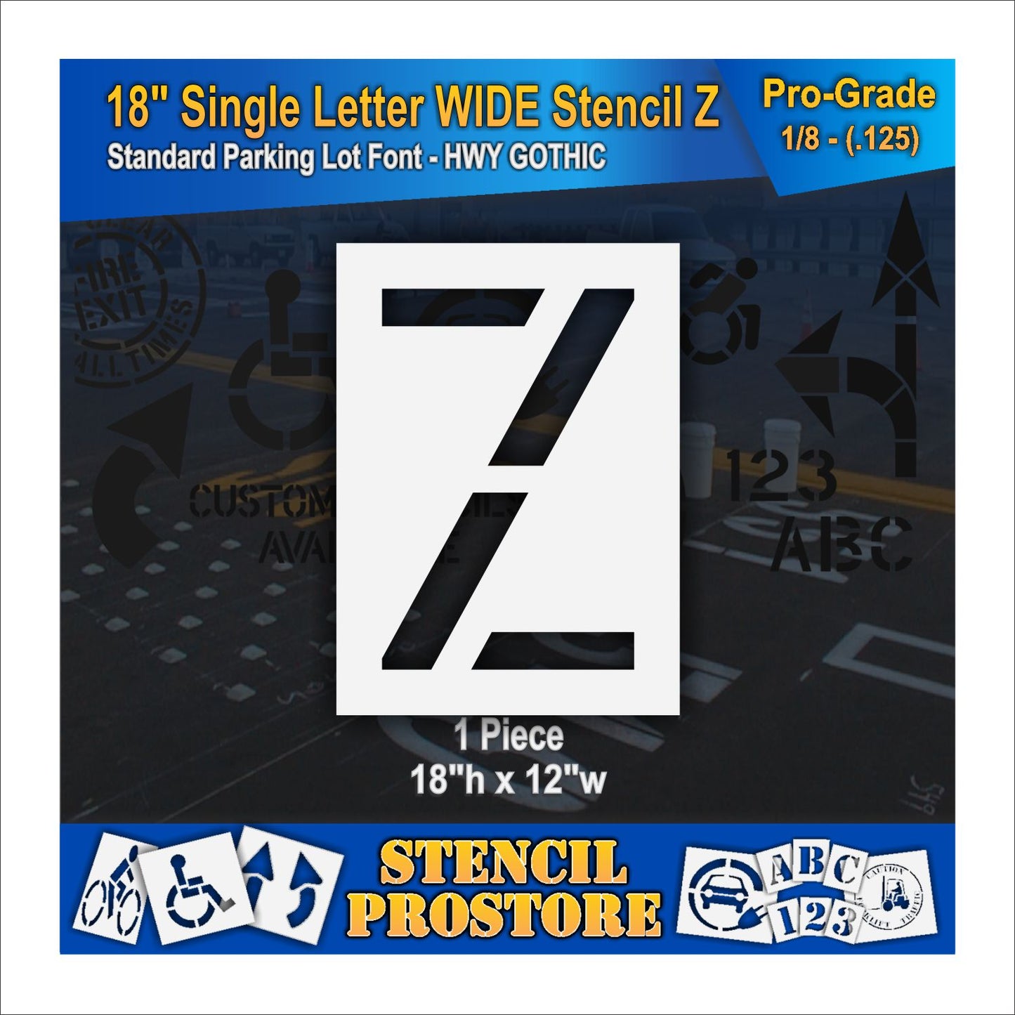 18" Wide Alphabet Kit Stencil