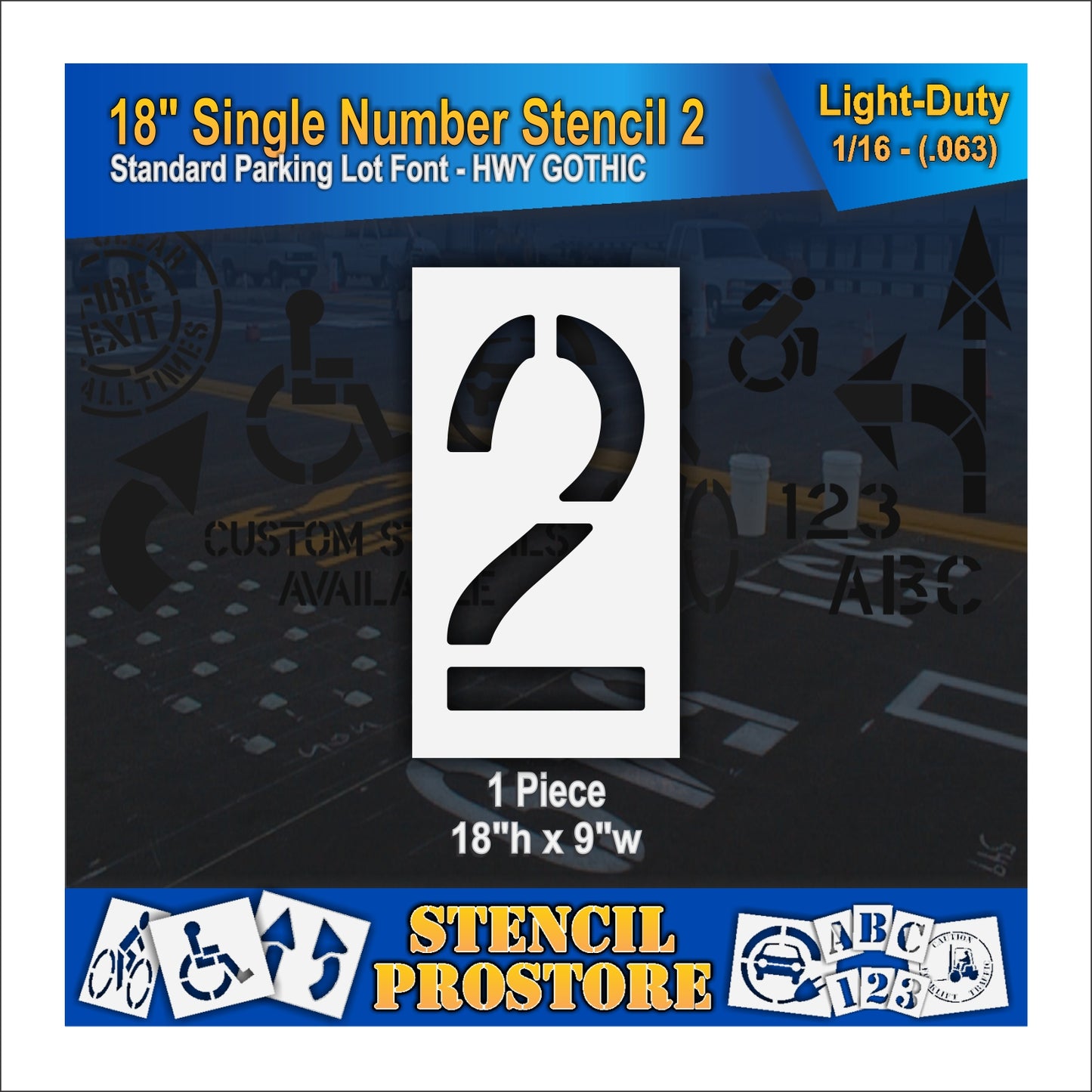 18" Number Kit Stencil