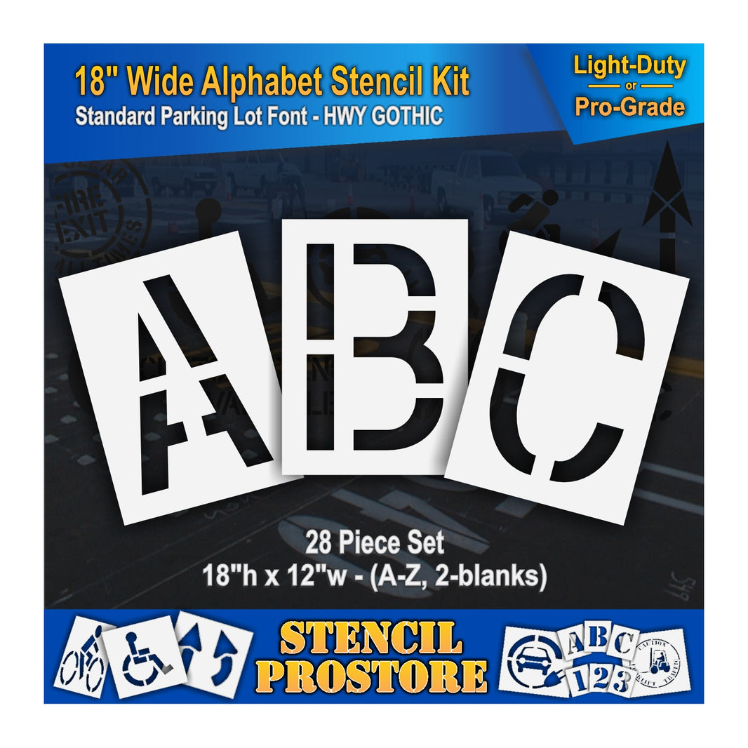 Pavement Marking Alphabet Stencils for Roads & Parking Lots | Durable ...