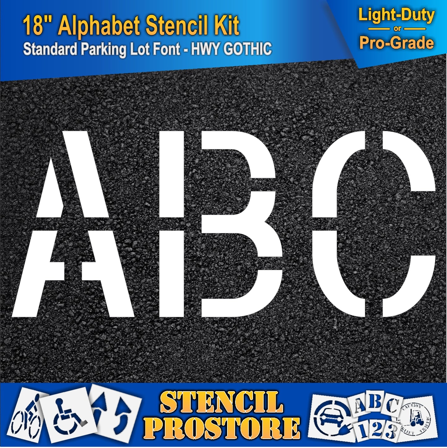 18" Wide Alphabet Kit Stencil