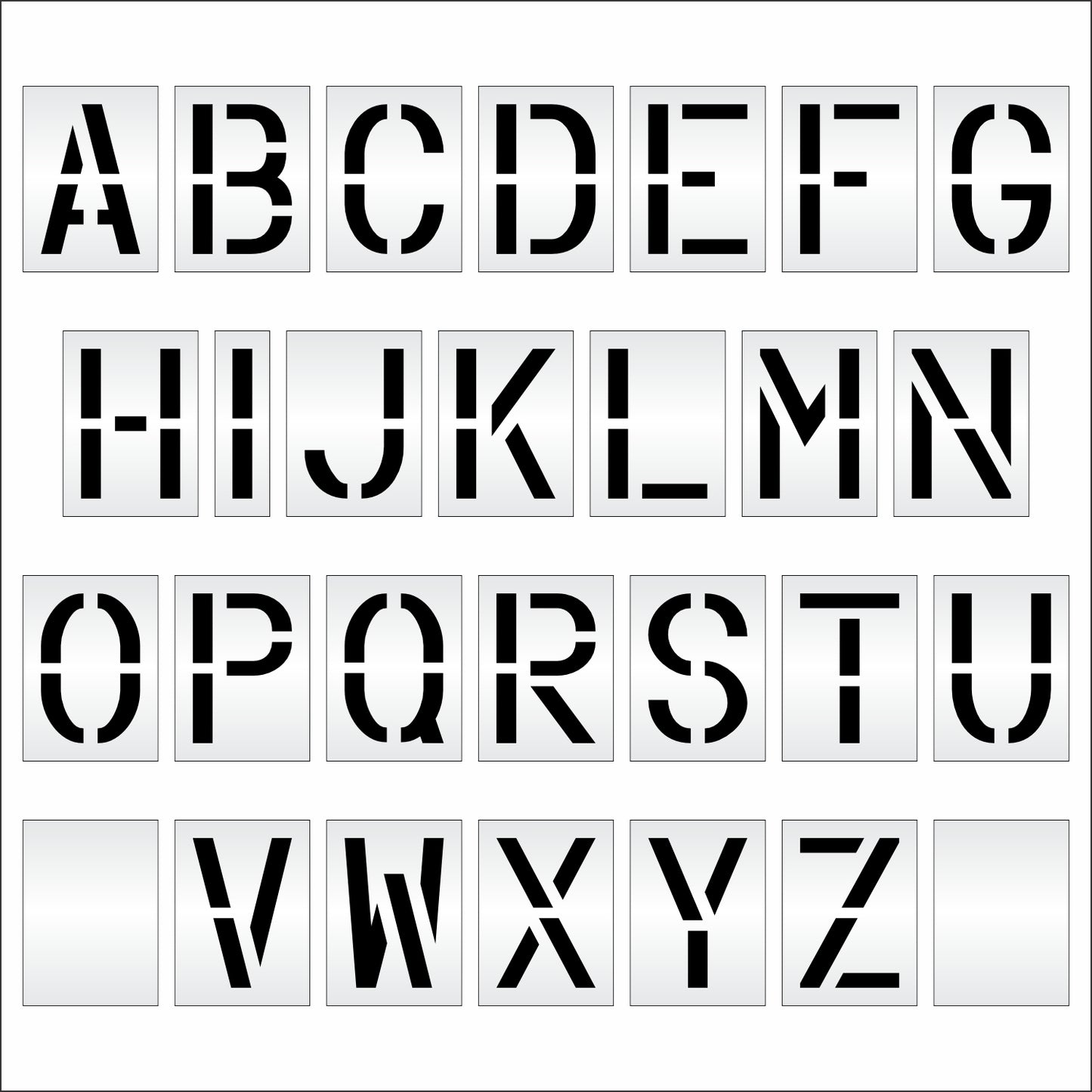 18" Wide Alphabet Kit Stencil