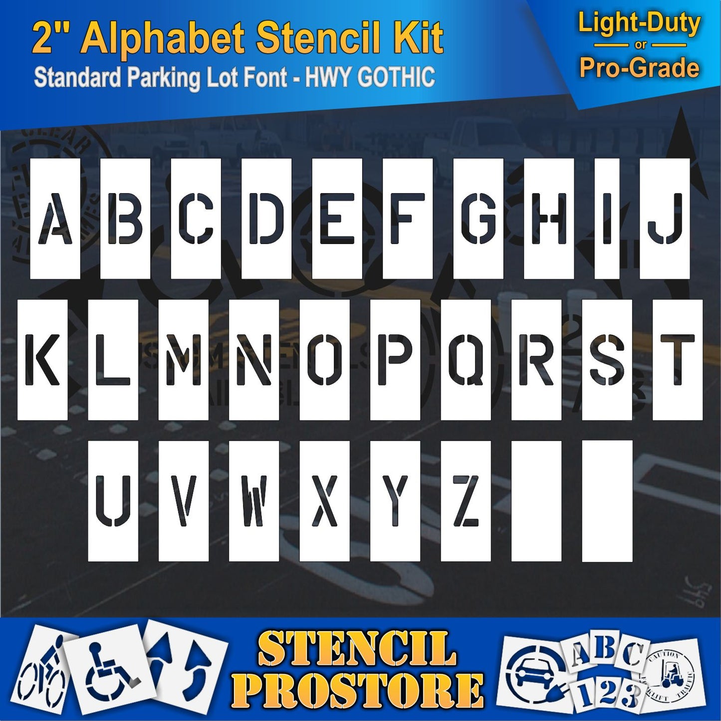 2" Alphabet Kit Stencil