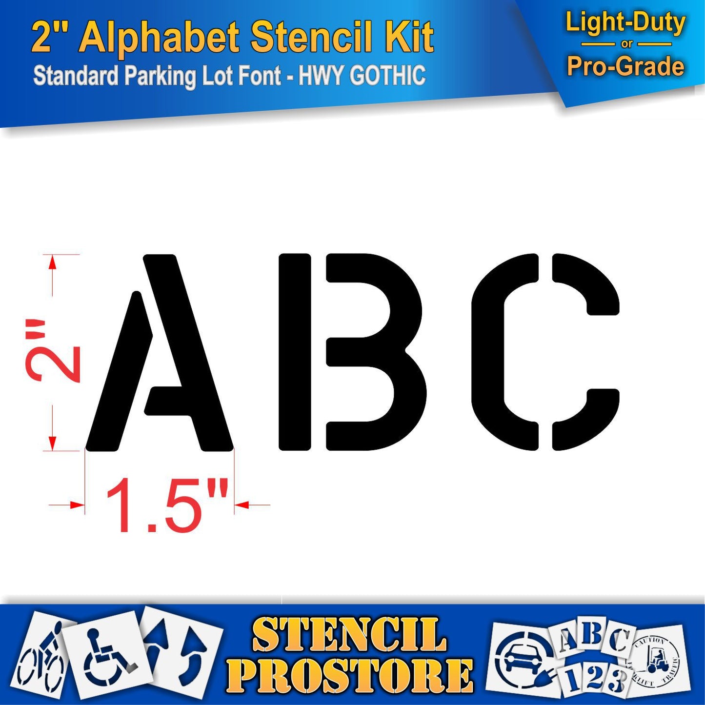 2" Alphabet Kit Stencil