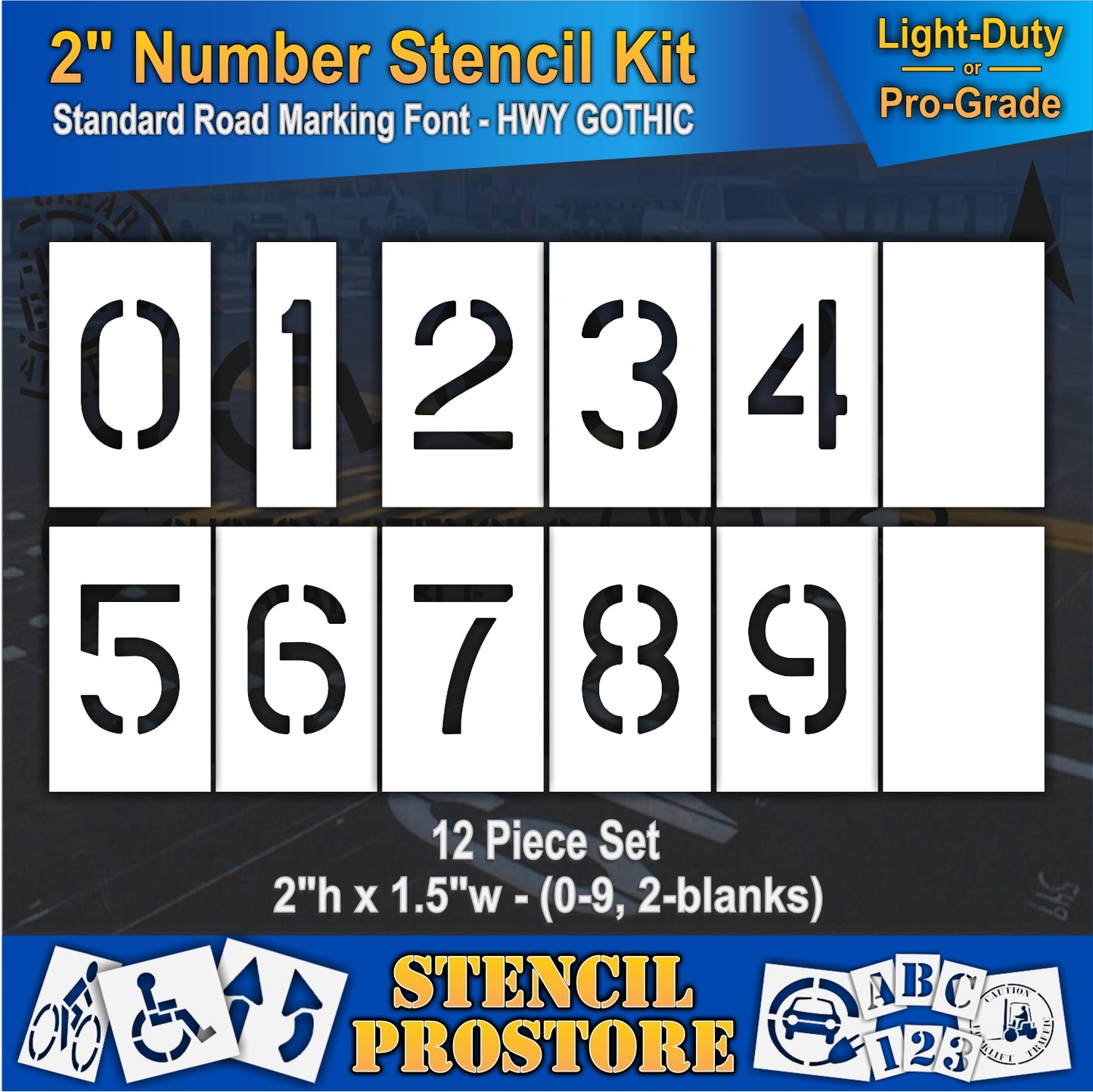 2" Number Kit Stencil