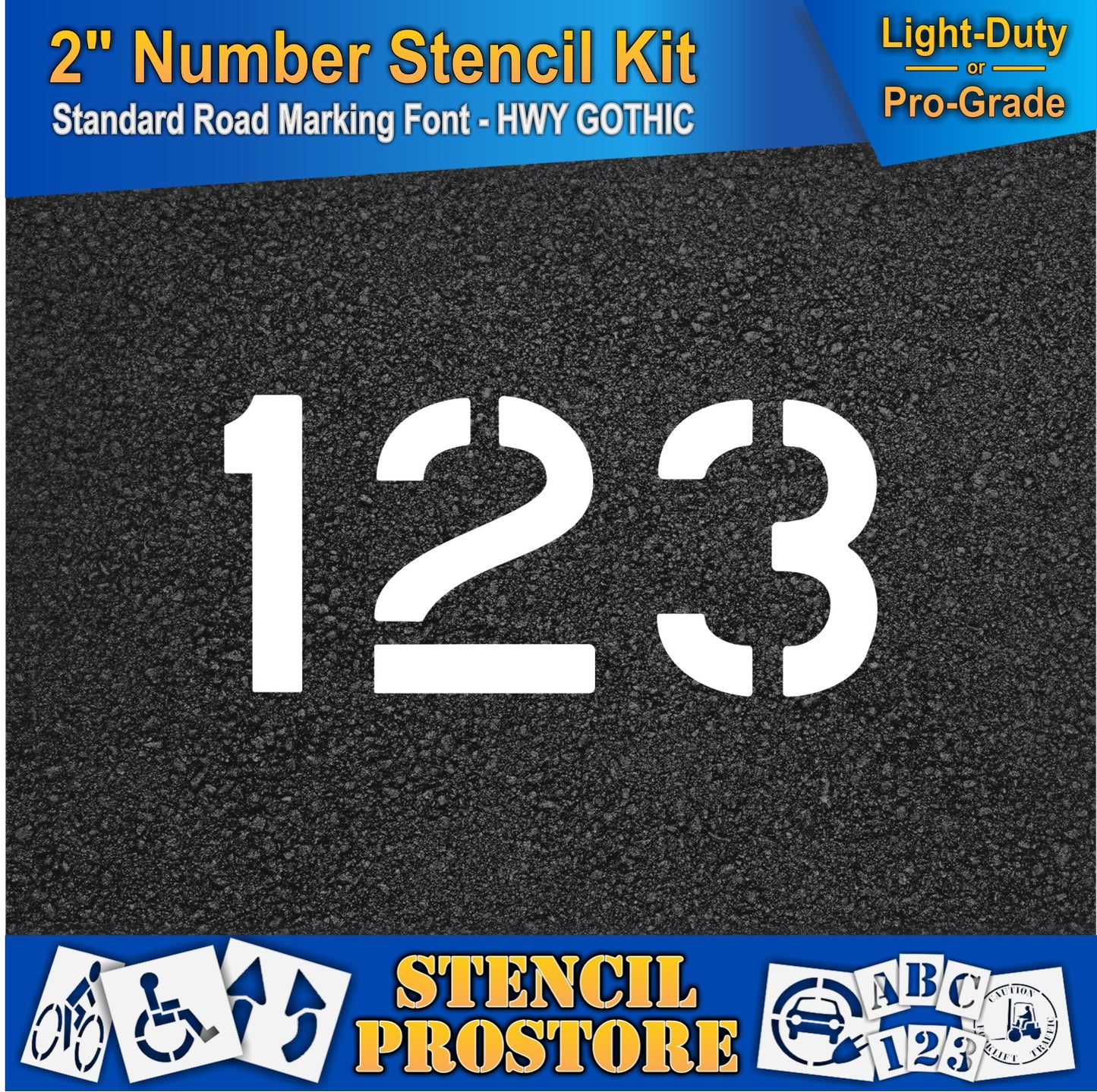 2" Number Kit Stencil