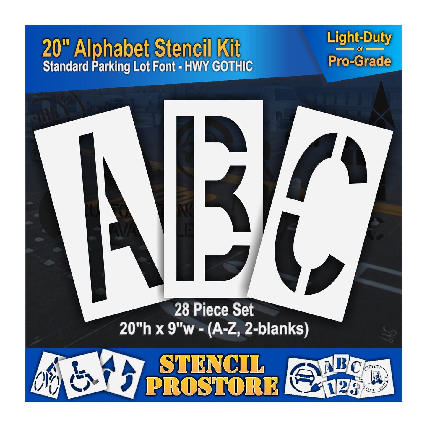 20" Alphabet Kit Stencil