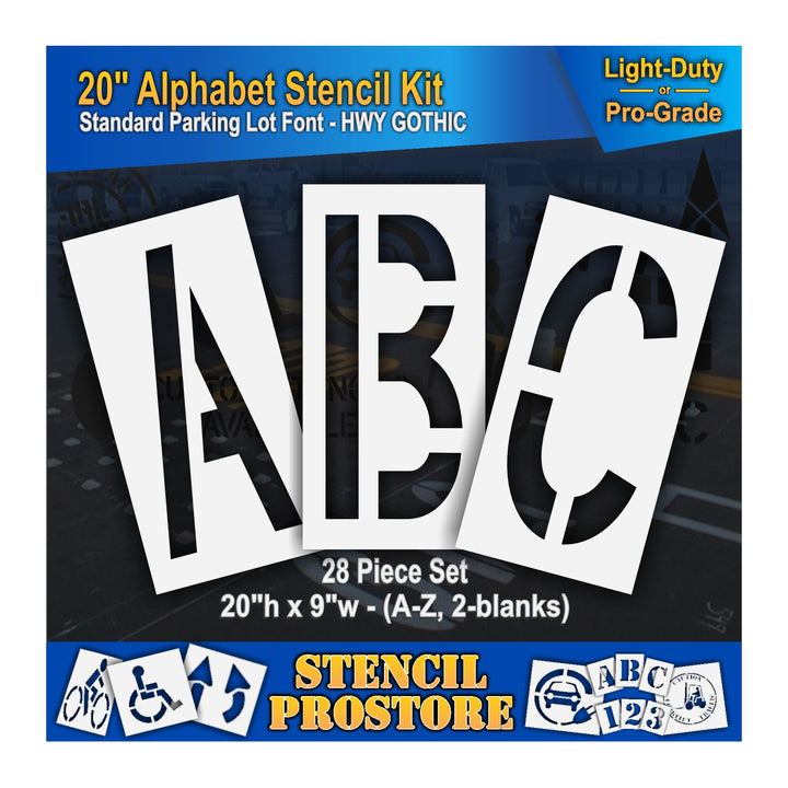 Pavement Marking Alphabet Stencils for Roads & Parking Lots | Durable ...