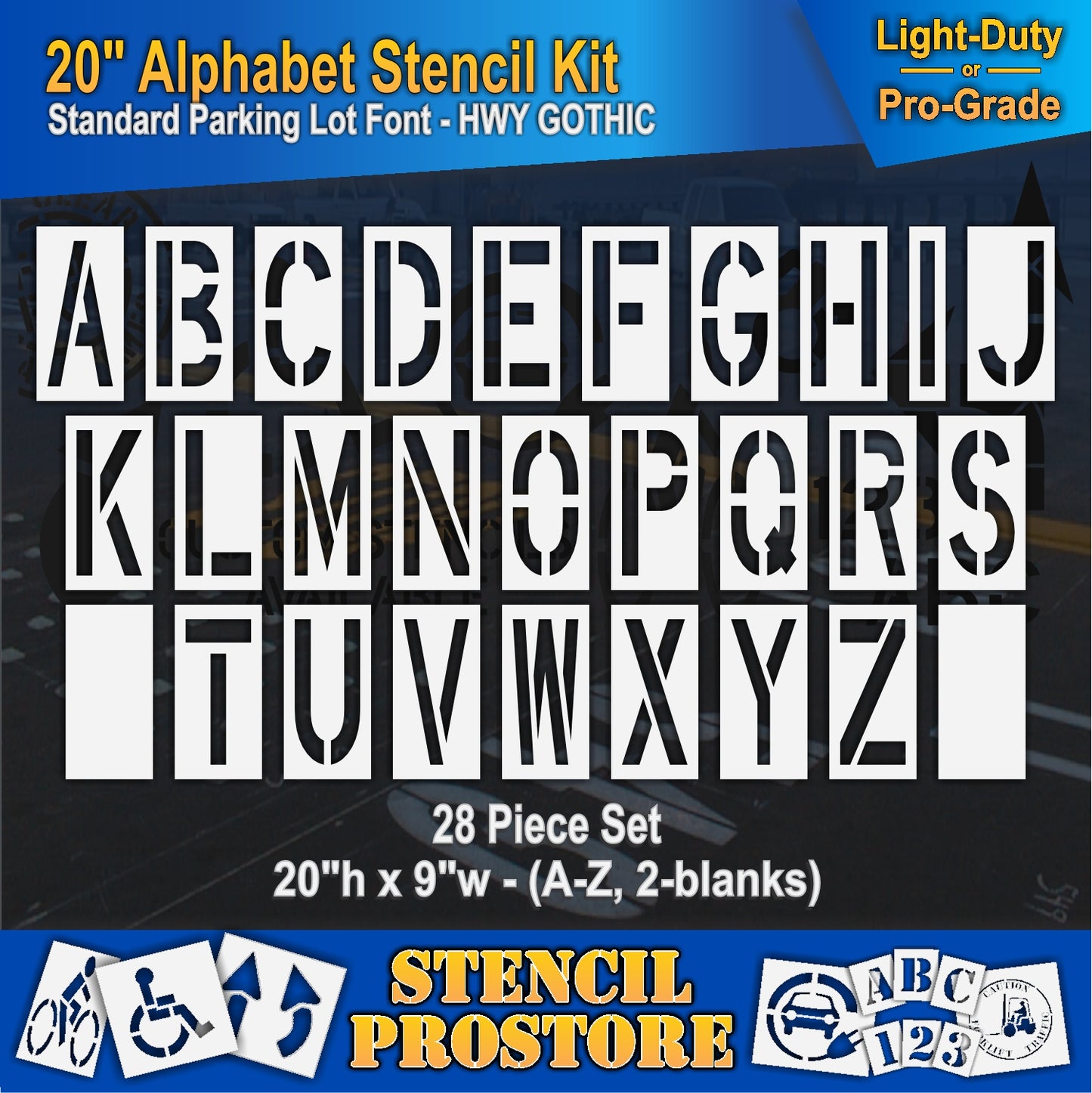 20" Alphabet Kit Stencil