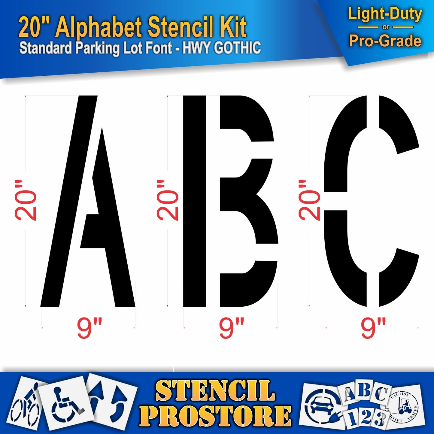 20" Alphabet Kit Stencil