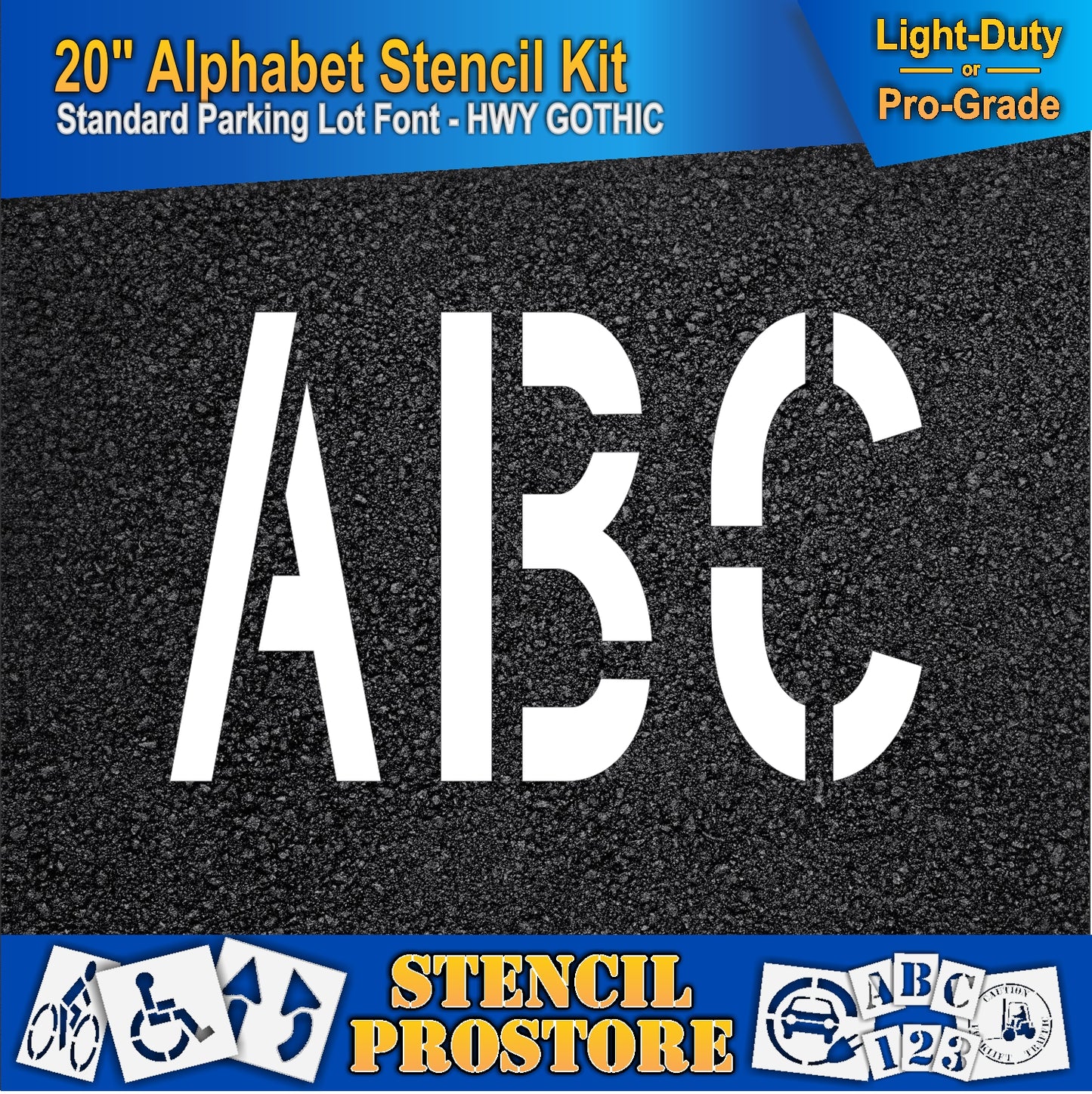 20" Alphabet Kit Stencil