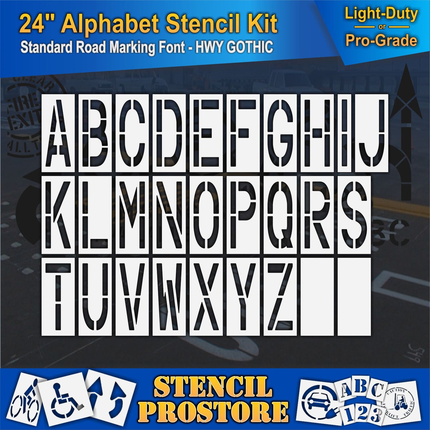 24" Alphabet Kit Stencil