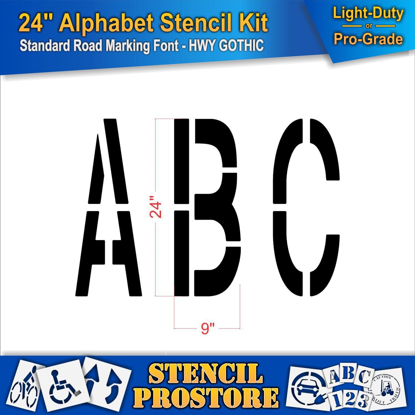 24" Alphabet Kit Stencil