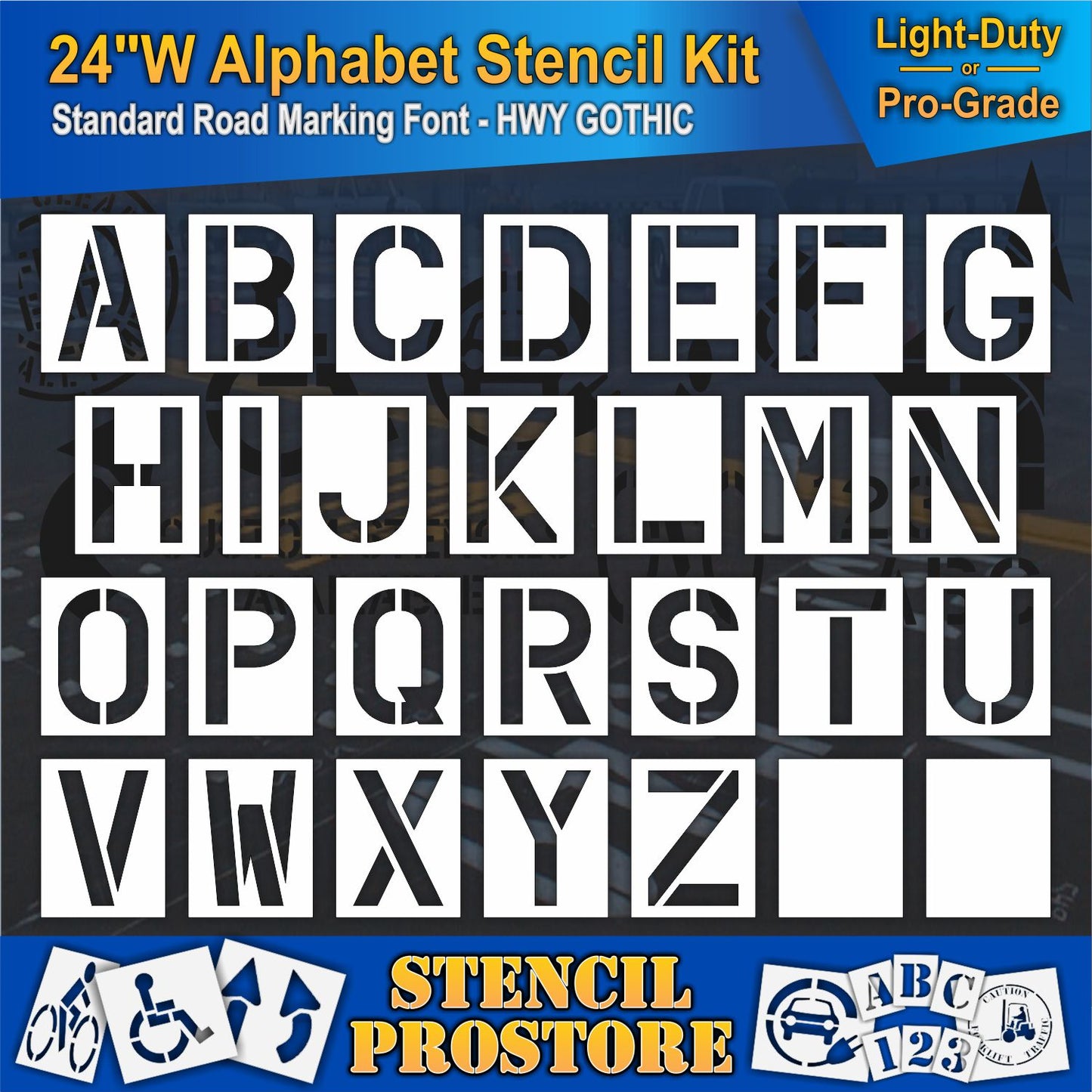 24" Wide Alphabet Kit Stencil