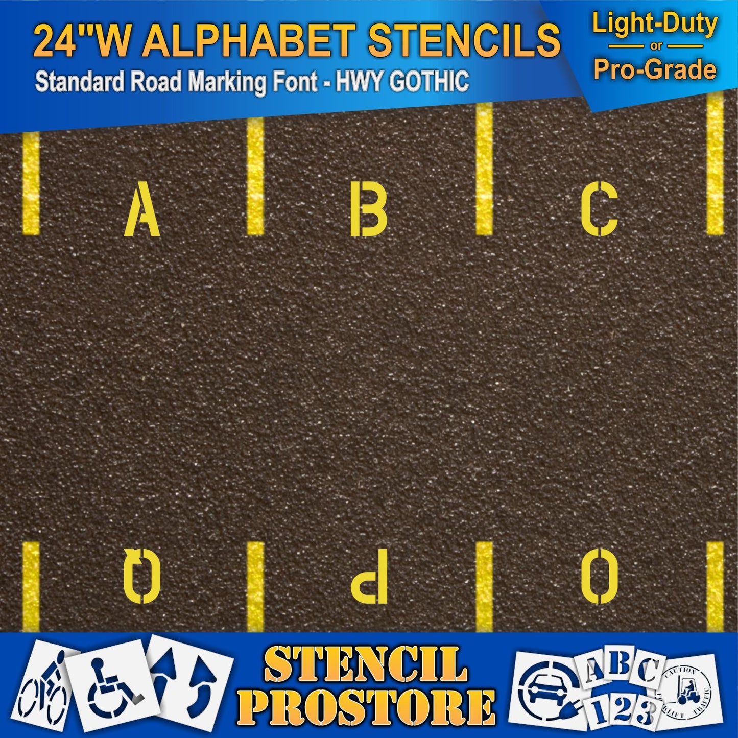 24" Wide Alphabet Kit Stencil