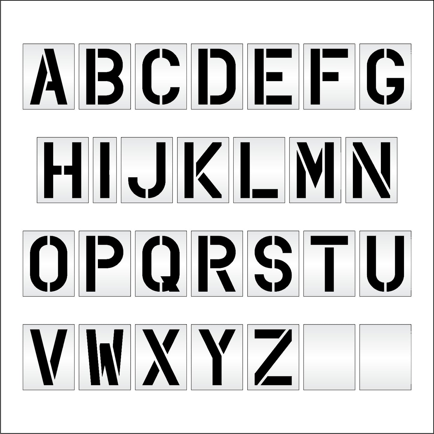 24" Wide Alphabet Kit Stencil