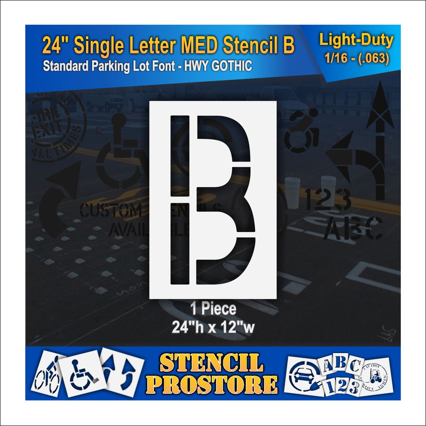 24" Medium Alphabet Kit Stencil