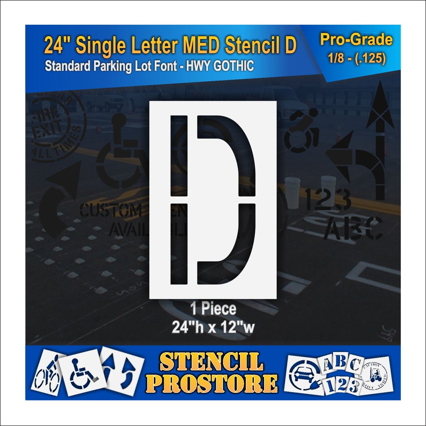 24" Medium Alphabet Kit Stencil