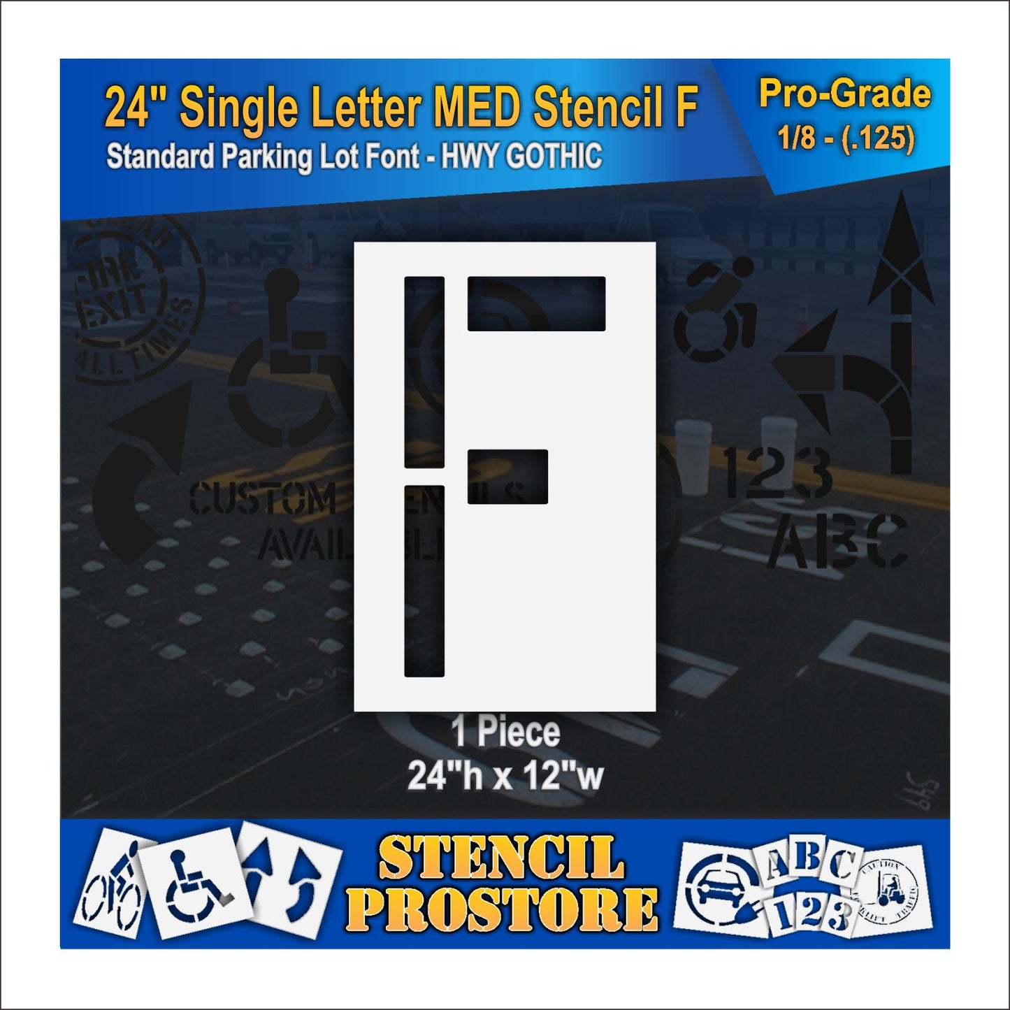 24" Medium Alphabet Kit Stencil